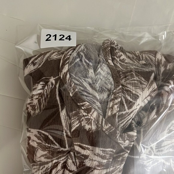 Miou Muse Leaf Print Cami Jumpsuit Brown White Size Small - Picture 11 of 11